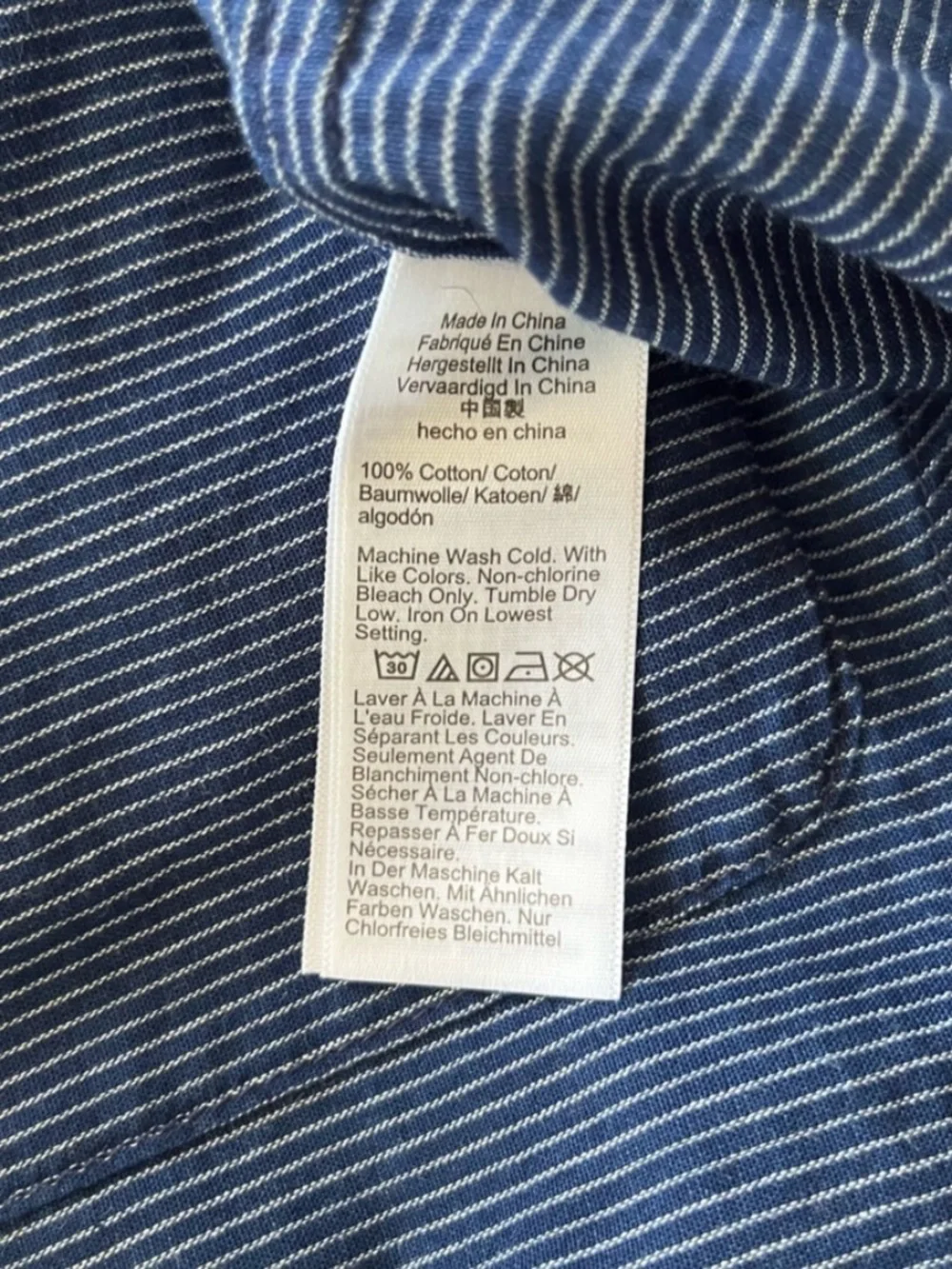 NWT JCrew Patch Pocket Vest Indigo Railroad Stripe Size 2 Navy Ivory $118 CA554